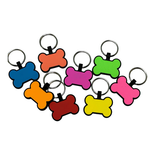 Personalisierter Silikon-Hundeanhänger in Knochenform