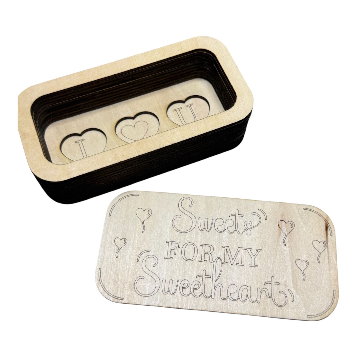 Holzbox "Sweets for my Sweetheart"